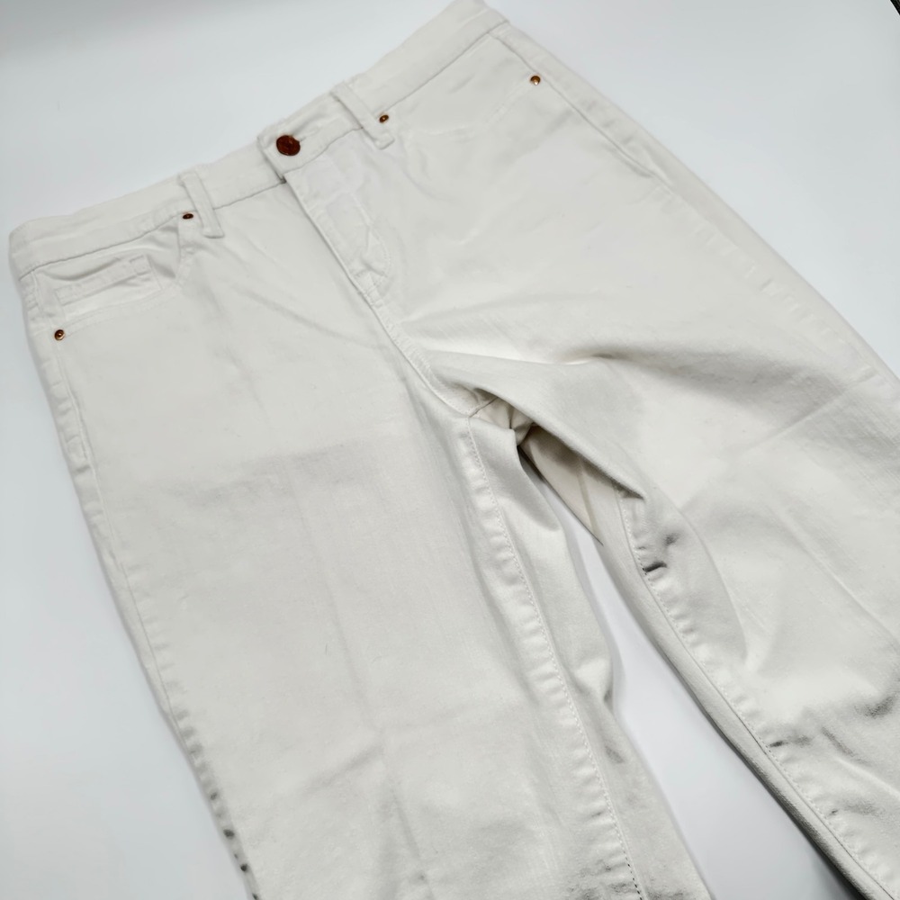 Ella Moss Straight Leg Jeans Womens 8 White Excellent High Rise Denim Casual